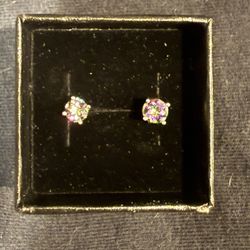 5MM Round Cut Mystic Topaz 1CTW Stud Earrings