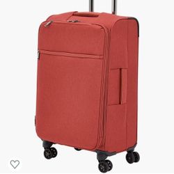 Belltown, Softside Expandable Luggage Spinner Suitcase with Wheels, 26 Inch, Red