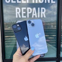 iPhone 14 Unlocked 128Gb Good Condition Blue And Black