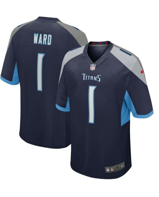 New! Men's Cameron Ward Navy Tennessee Titans 2025 NFL Draft First Round Pick XL