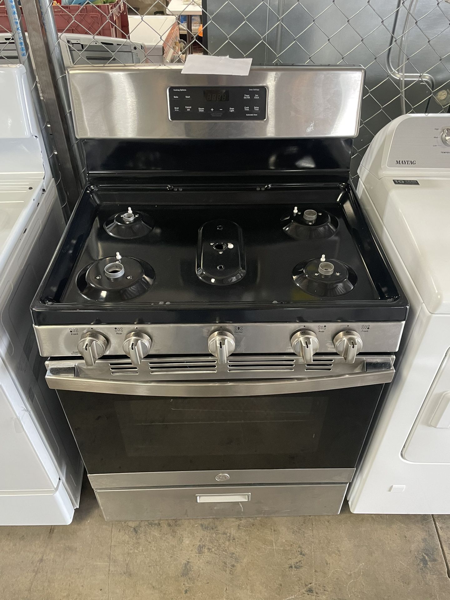 GE Stainless Steel Five Burners Gas Range ‼️