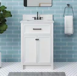 Bath Vanity with Engineered Marble Top (Assembled)