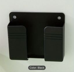 Black Wall Mount Cell Phone Charging Organizer