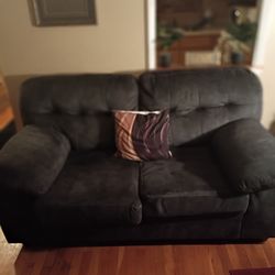 Three Piece Living Room Set.. Lightly Used.. Color Dark Gray