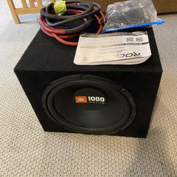 12” JBL Subwoofer with Rockville 1400w (350w RMS) amp (Install parts included)