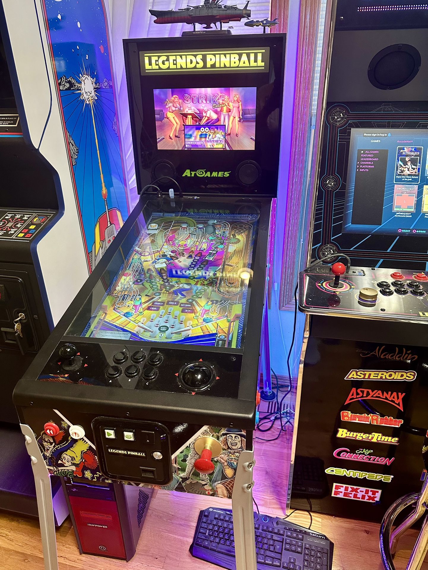 Legends Video Pinball Arcade Machine