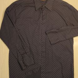 PX Clothing Black Dress Shirt, large