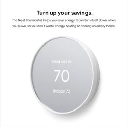Google Nest Thermostat - Smart Thermostat for Home - Programmable Wifi Thermostat - Snow