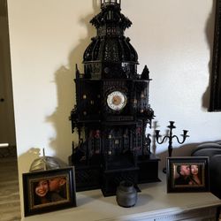 Large Scroll Clock Hand Painted