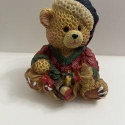 Teddy Bear with Presents Christmas Holiday Figurine
