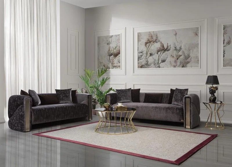 Scarlett Charcoal Sofa & Loveseat 🚚 DELIVERY INCLUDED