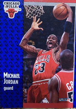 Michael Jordan Fleer 91’, 92’-93’ NBA Official Cards(5)