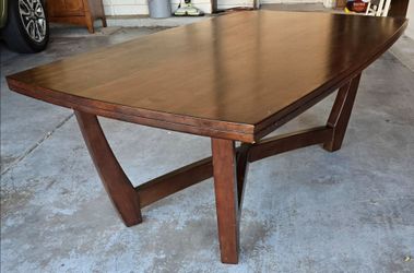 Dark Wood Coffee Table with Angled Legs