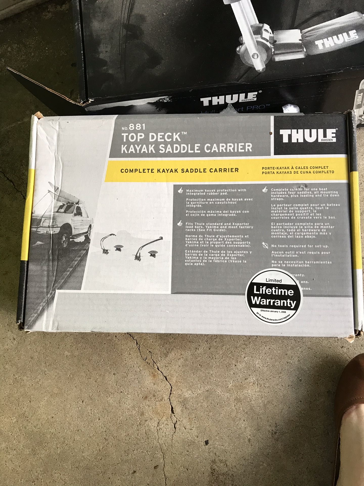Thule bike rack and attachments