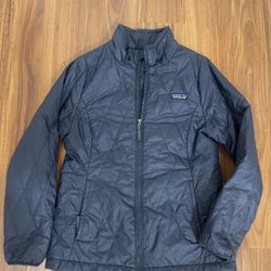 Patagonia Full Zip Insulated Nano Puff Jacket Kids Size L(12) Navy Blue