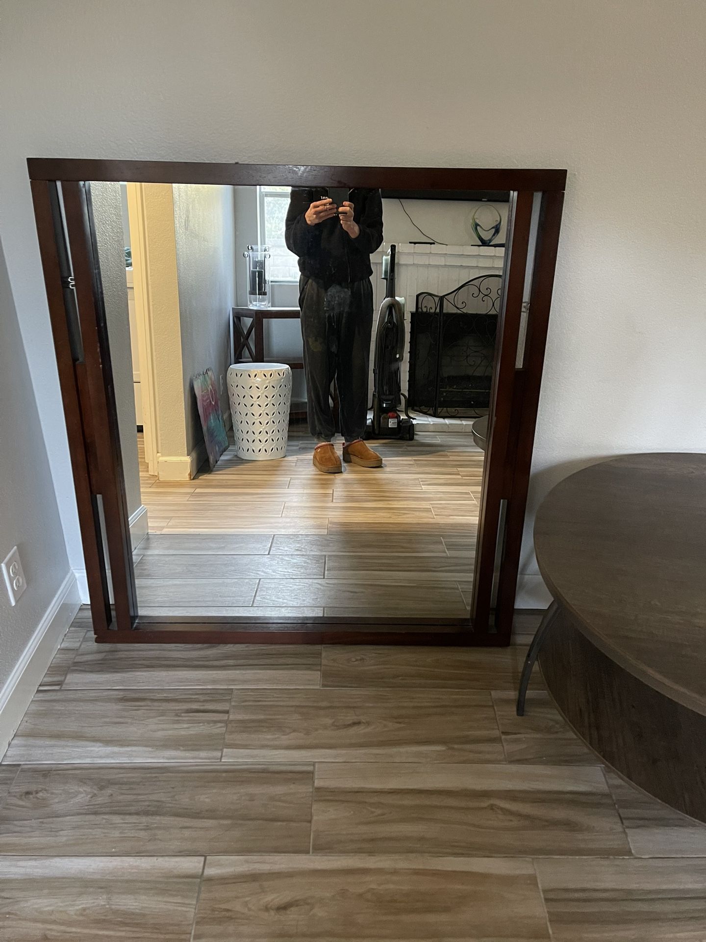 Free Furniture,tables,pictures,mirror……couches are Pleather~