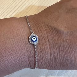 925 Silver Evil Eye Bracelet 