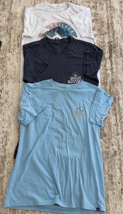 3 quicksilver shirts size small