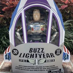 30th Anniversary  Limited Edition Chrome Buzz Lightyear Talking Toy