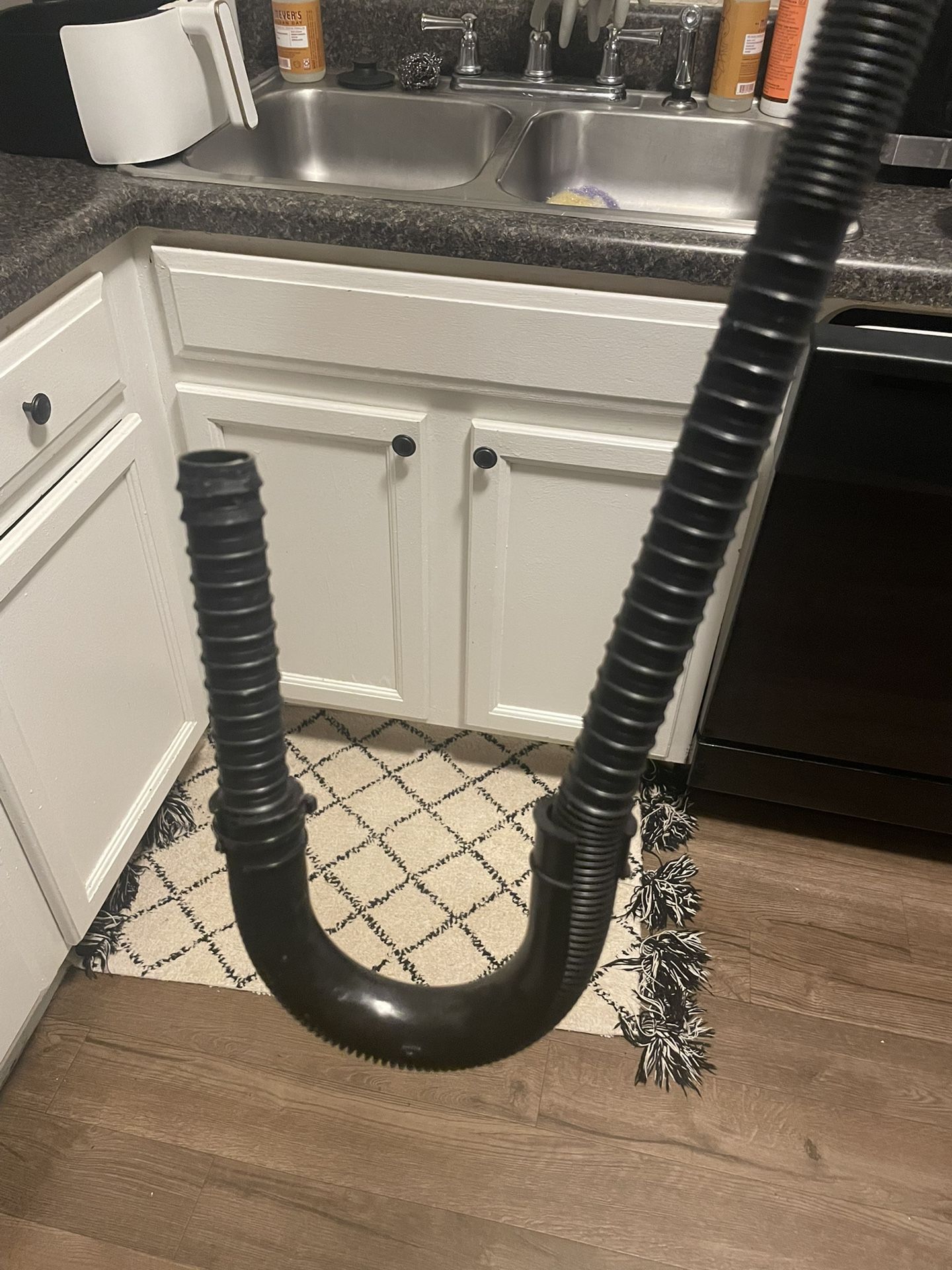 Black Washer Draining Hose