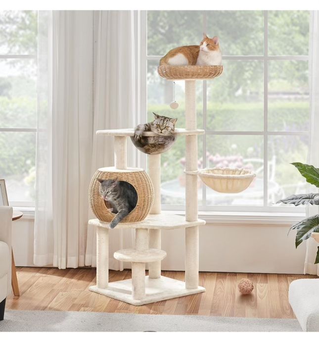 Cat Tree - 54” Beige