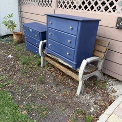 Blue End Cabinets And A Bench Seat