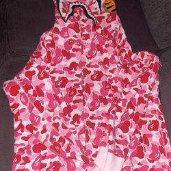 Pink Bape Zip Up