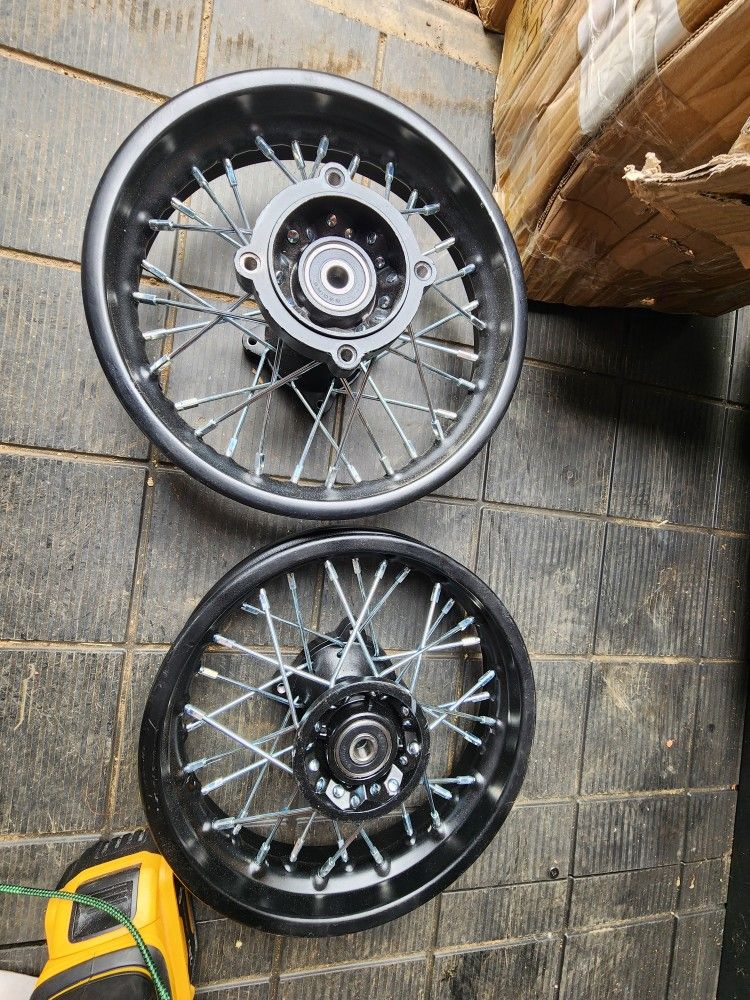 10 Inch 1.6x10" Front Wheel Rim 12mm Axle MX 50 70 90 110CC DIRT BIKE Parts