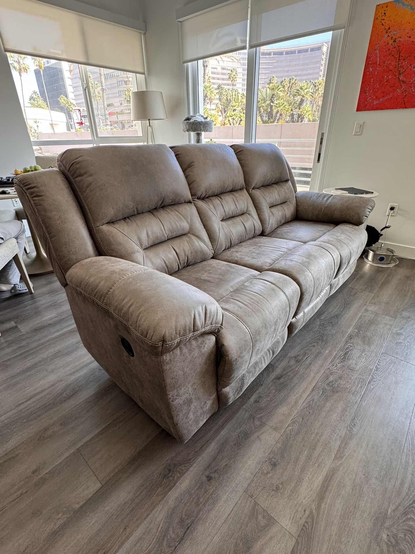 PRICE DROP - Living Spaces Dual Reclining Sofa