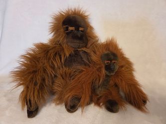 Cute Plush Orangutan and Baby