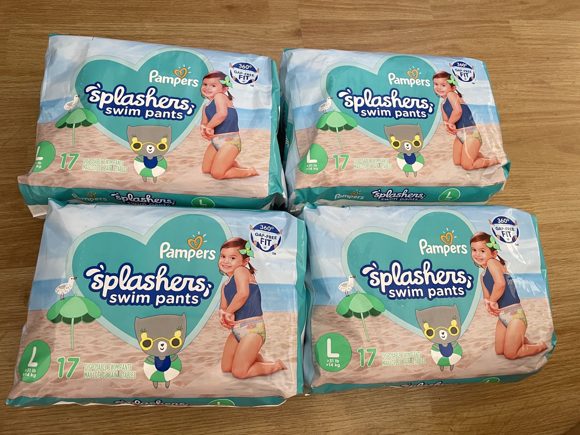4 packs Pampers swim pants