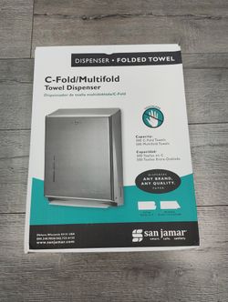 San Jamar 500 C-Fold Multi-Fold Commercial Paper Towel Dispenser In Stainless Steel