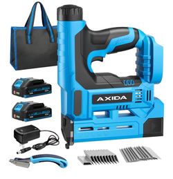 AXIDA Power Brad Nailers with Two Batteries, 2 in 1 Cordless Nail Gun