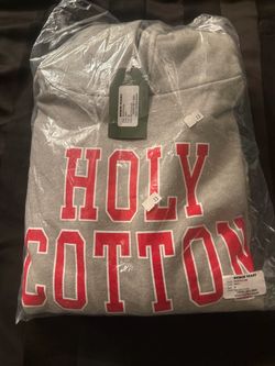 Denim Tears Holy Cotton Hoodie Grey Medium