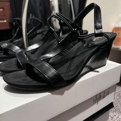 Black Wedges Size 7 1/2 $15