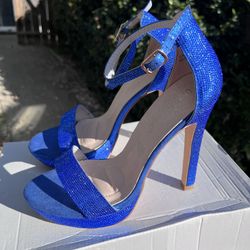 Sparkly Blue High Heels