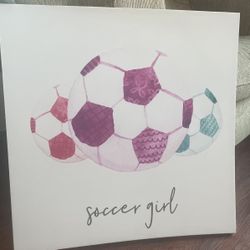 “Soccer Girl” Hanging Canvas 