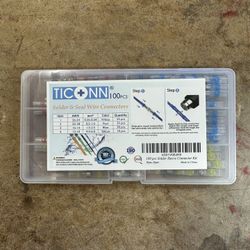 TICONN 100 PCS Solder Seal Wire Connectors, Heat Shrink Butt Connectors, Waterproof and Insulated Electrical Wire Terminals, Butt Splice (100PCS)