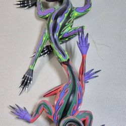 HAND PAINTED WOOD CARVING. Authentic Alebrije, from Oaxaca