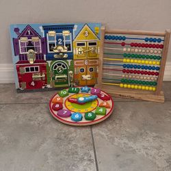 Melissa & Doug 3 sets wooden toys