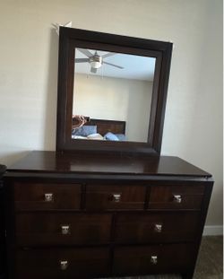 Dresser with mirror + 2 night stands