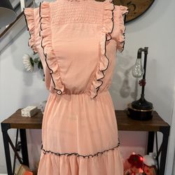 H&M Divided Peach Ruffle Dress