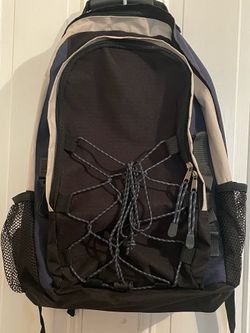 Men's Black and Navy Utility Backpack - Unbranded