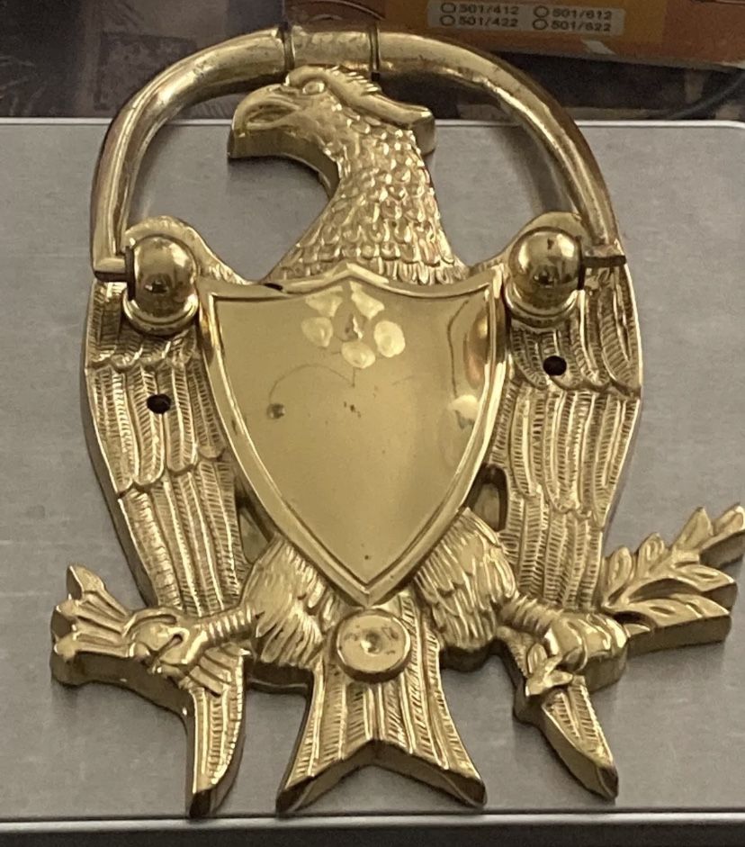 American eagle brass door knocker