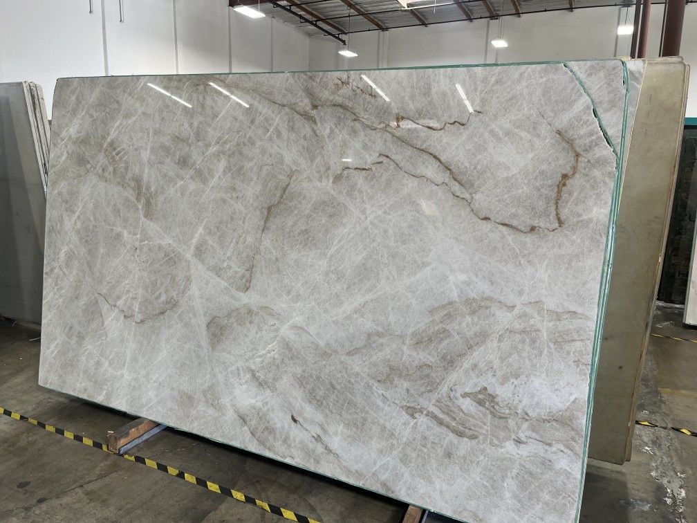 Taj Mahal Kitchen Countertop Installation & Slab Fabrication