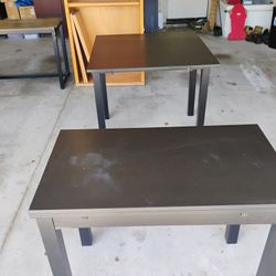 Set Of Two Ikea Square Bjursta Tables