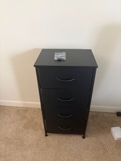 Small Dresser for Bedroom with 4 Storage Drawers, Black