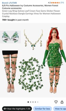 6/8 Pcs Halloween Ivy Costume Accessories, Women Forest Costume accessories