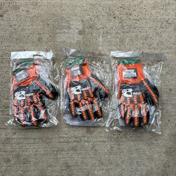 3 Pairs MEDIUM Magid T-REX Flex Series TRX400 General Purpose Knit Impact Gloves