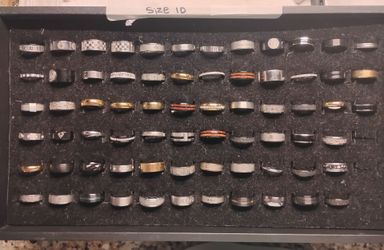 Stainless steel rings size 10